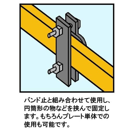 868576：バンド止めプレートNo.1　小　120x25