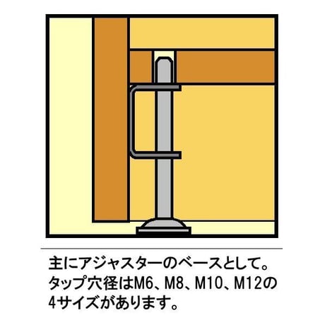 868629：ボルトコネクター　38角　M6