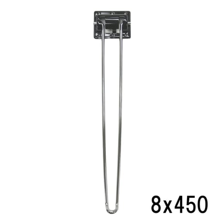 866604：クローム丸棒脚　8x450