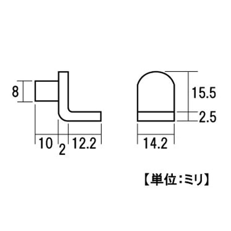 864924：ダイキャストＬ型ダボ　S-262（4個入）