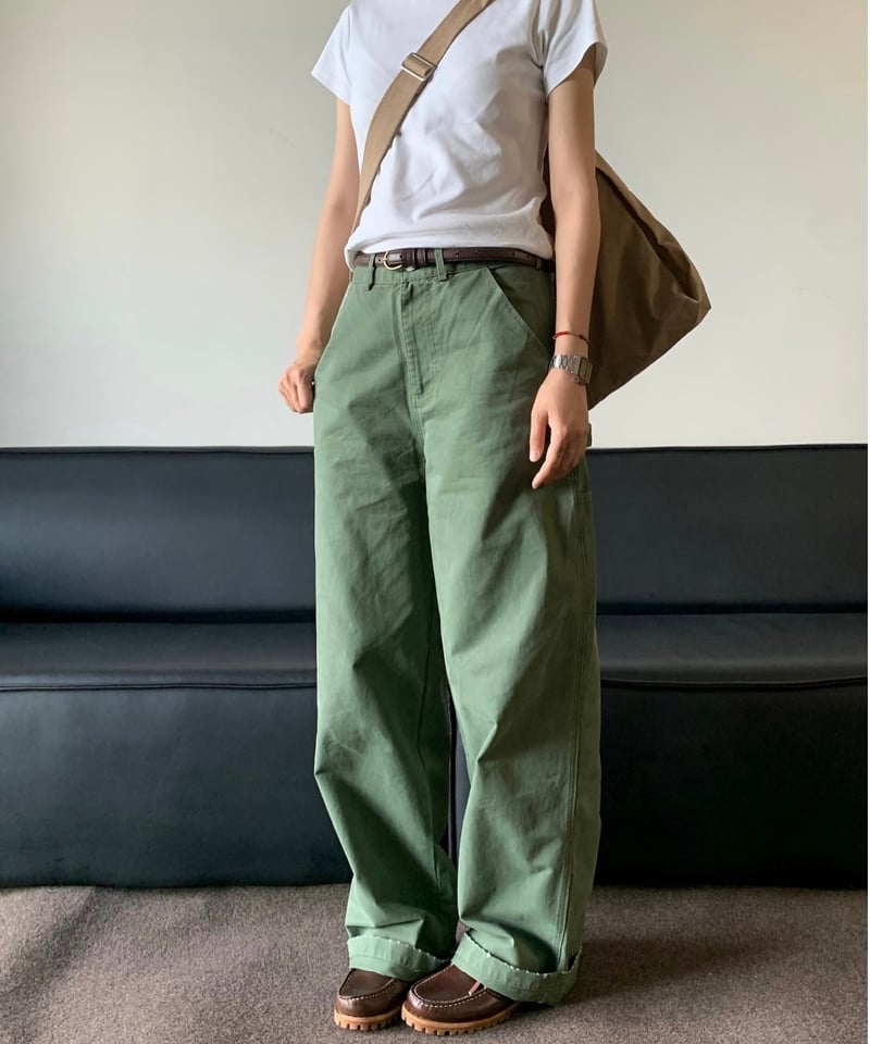 BANANATIME ペイズリー柄 シルクパンツ カーキXS ファスナー BANANATIME ペイズリー柄 シルクパンツ カーキXS ファスナー