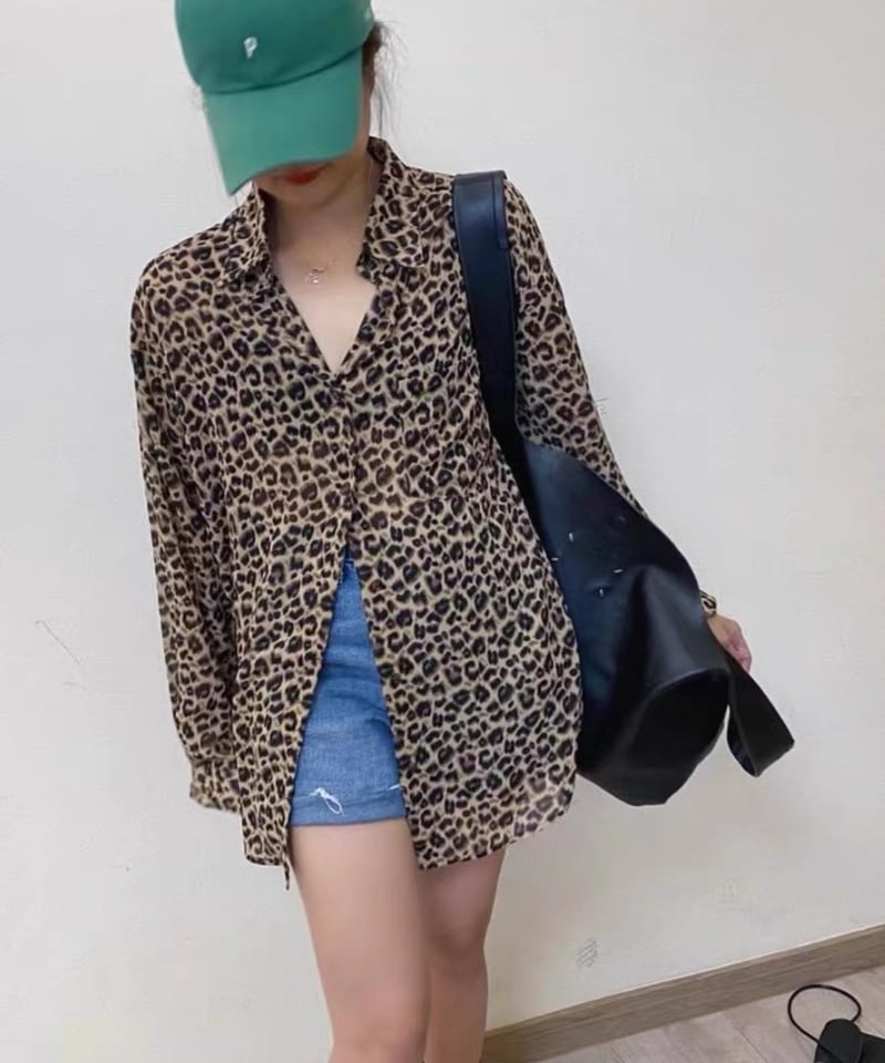 予約販売】レオパード柄シアーシャツ | KISHIKA 予約販売】レオパード柄シアーシャツ | KISHIKA