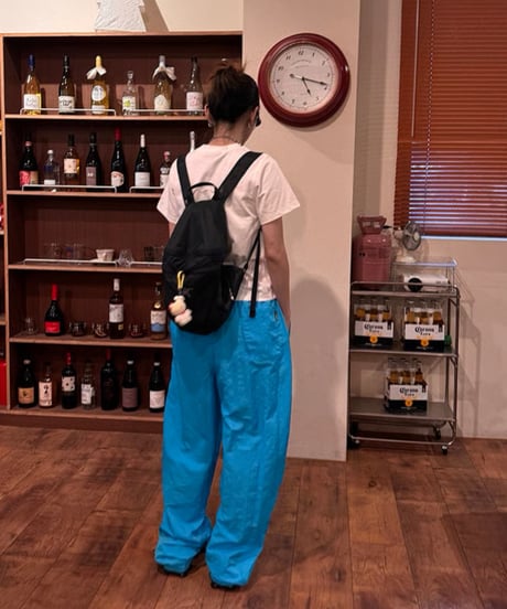 【予約販売】カラーイージーパンツ  #ブルー