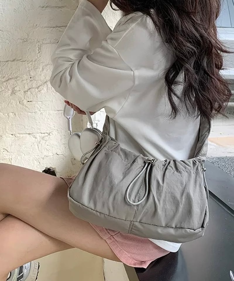予約販売】ギャザーハンドルナイロンショルダーバッグ | KISHIKA