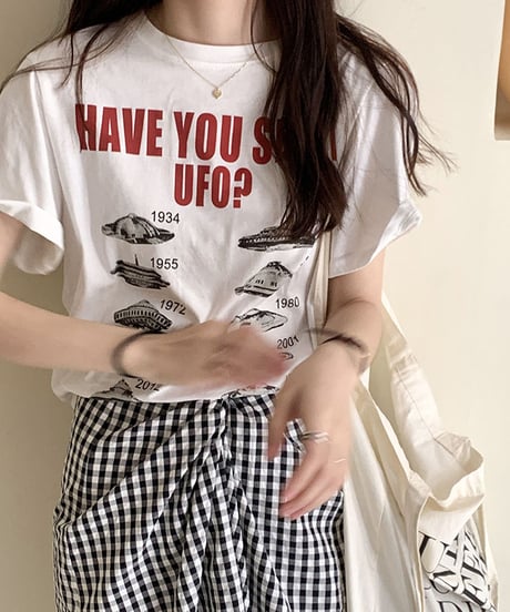 【即納】UFOビンテージデザインTシャツ