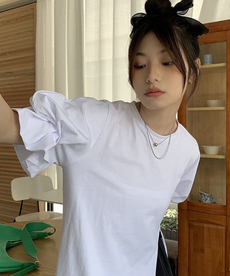 【即納】パフスリットTシャツ