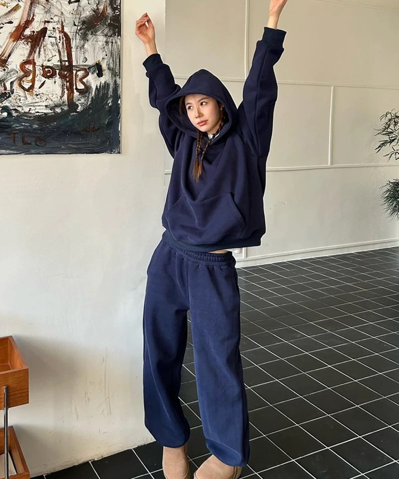 予約販売】ネイビーコーデ スウェットパーカー/スウェットパンツ 