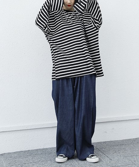 BLACK FRIDAY SALE【即納】ワイドライトデニムパンツ
