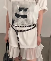 【予約販売】ロングアイレットベルト#ブラック
