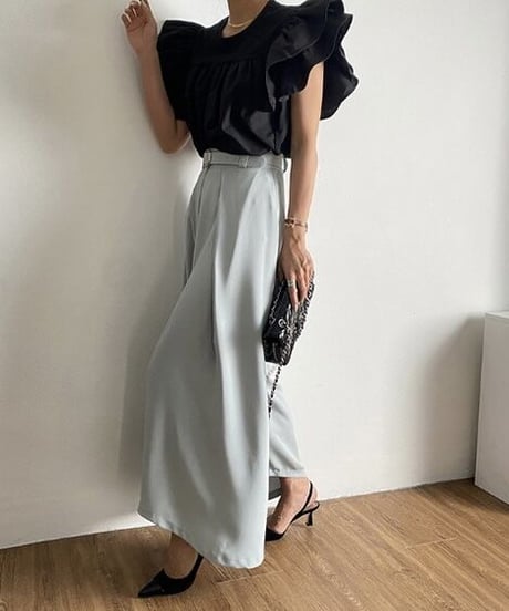 【予約販売】フリルスリーブTOPS#ホワイト