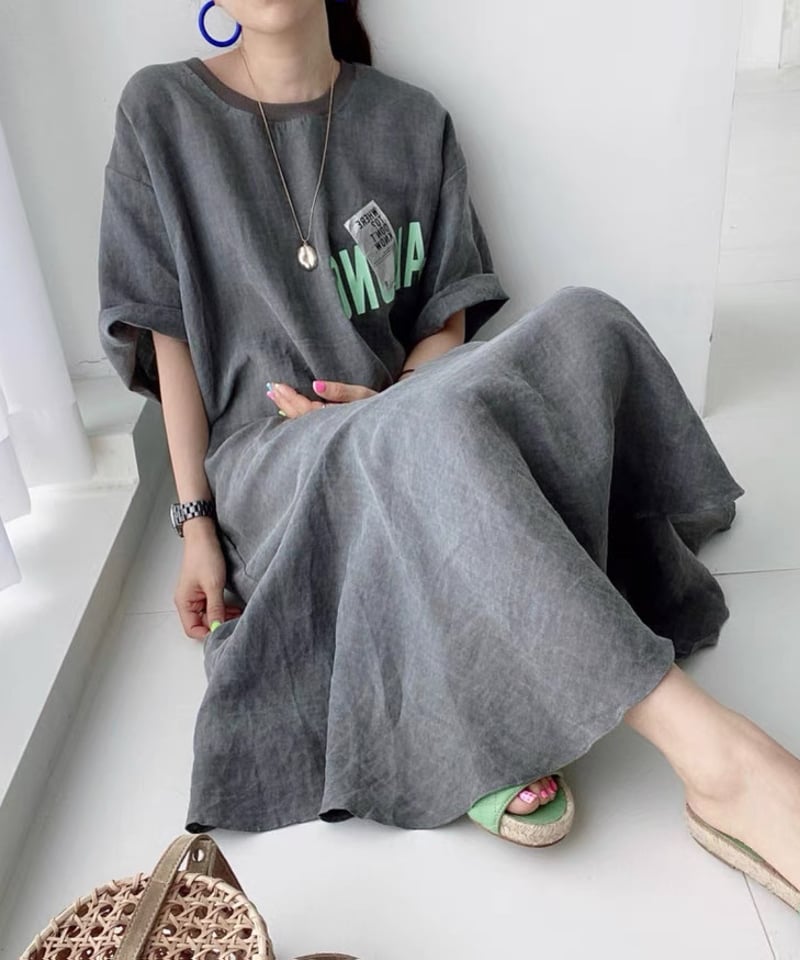 【THE TOE】グレー S フリルポロワンピース 新品タグ付き 予約販売】タグLOGO 裾フリル ワンピース | KISHIKA