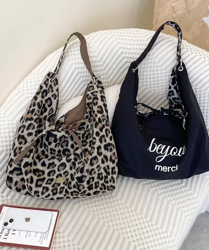 予約販売】レオパード柄リバーシブルショルダーバッグ | KISHIKA