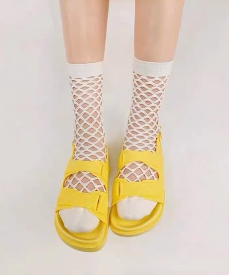 【予約販売】メッシュソックス BK&WH 2P SET
