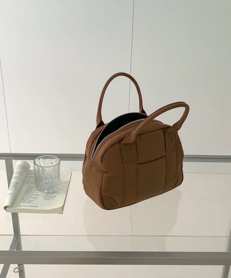 【予約販売】ナイロンラウンドミニボストンバッグ