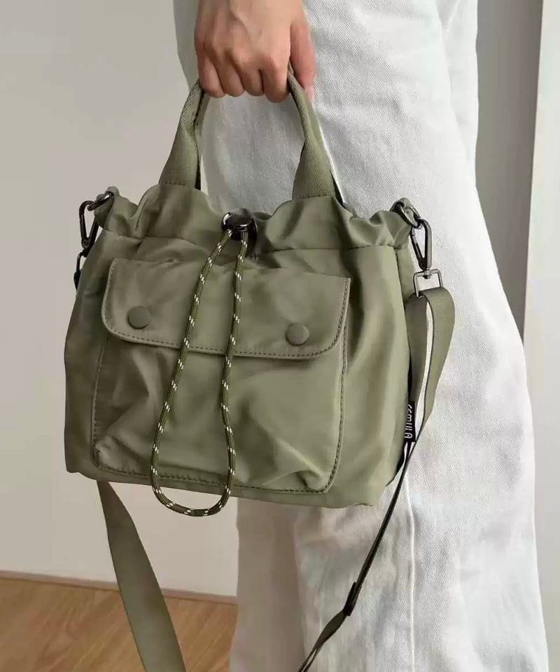 予約販売】ミリタリーナイロンミニトートバッグ クロスベルト付 予約販売】ミリタリーナイロンミニトートバッグ クロスベルト付