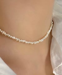 【予約販売】ビンテージバロックデザイン淡水パールネックレス