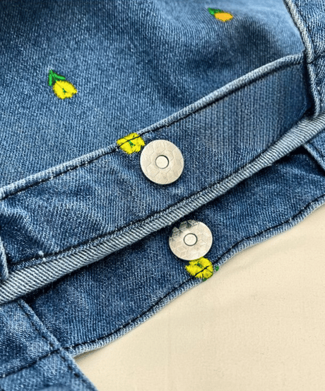 【予約販売】フラワー刺繍デニムトートバッグ