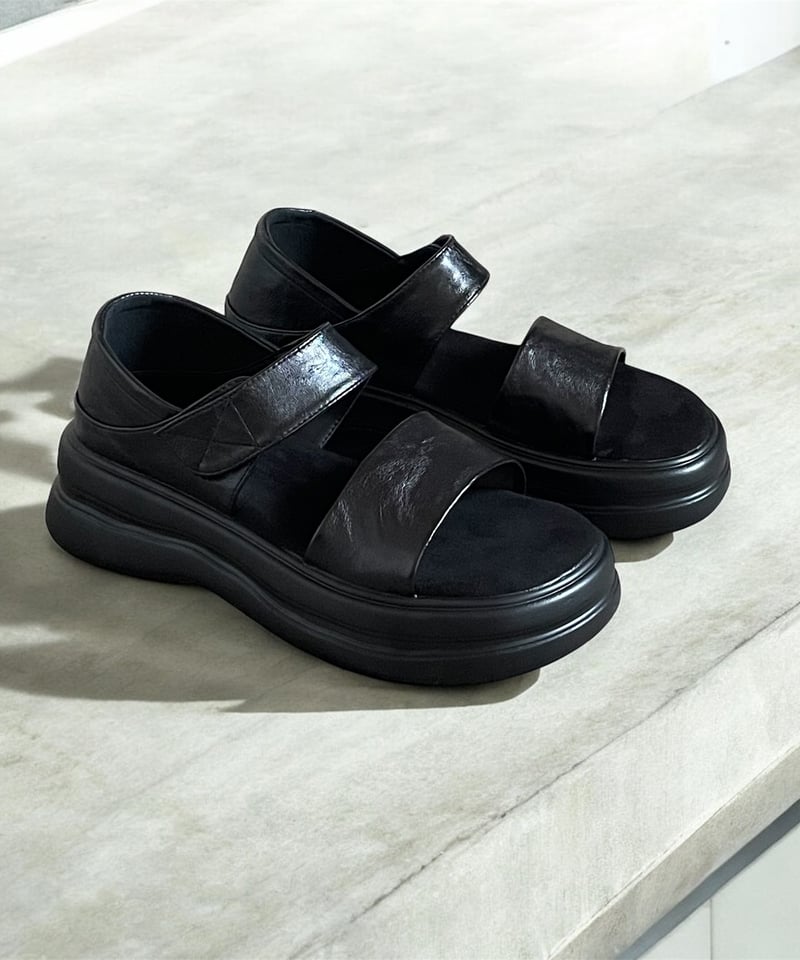 【RH取扱】☆CANFORA☆AUREA ALL BLACK サンダル 予約販売】レザーサンダル #699-2 | KISHIKA