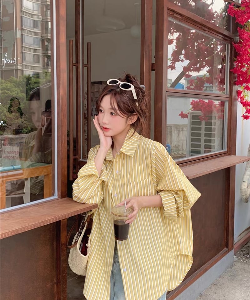 予約販売】オーバーサイズストライプシャツ | KISHIKA