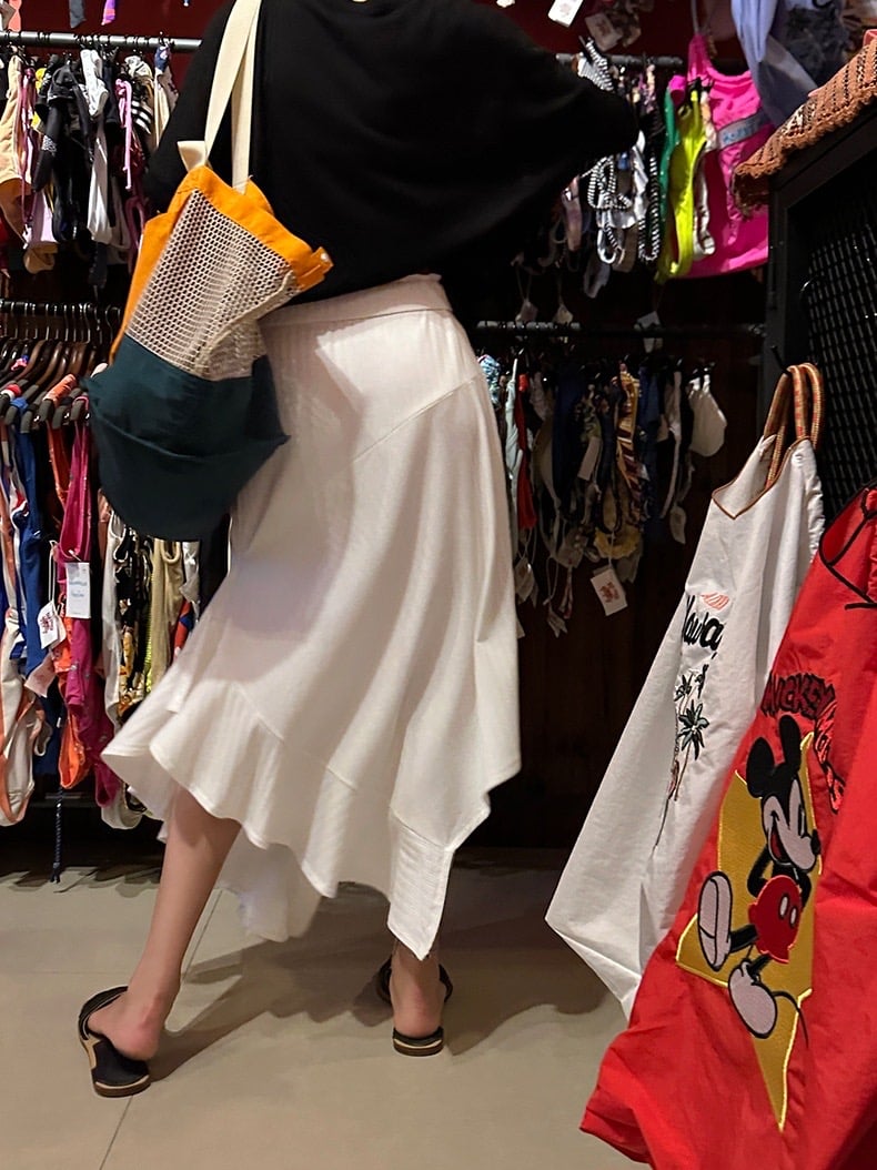 予約販売】変形アシンメトリーリブスカート#グレー | KISHIKA 予約販売】変形アシンメトリーリブスカート#グレー | KISHIKA