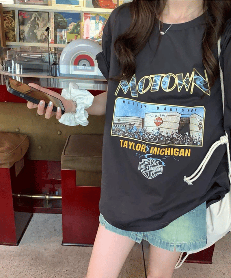 予約販売】MOTOWN ビンテージデザインプリントTシャツ | KISHIKA