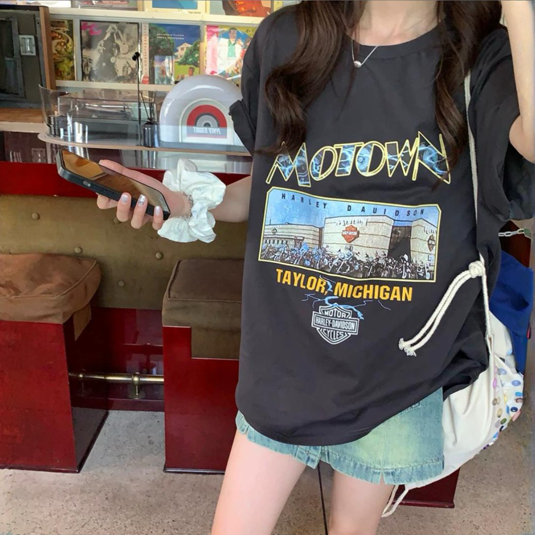 予約販売】MOTOWN ビンテージデザインプリントTシャツ | KISHIKA