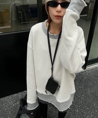 ラスト1枚【即納】 リバースデザインスウェット#グレー