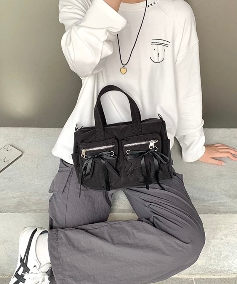 予約販売】リボンマルチポケットナイロンバッグ | KISHIKA