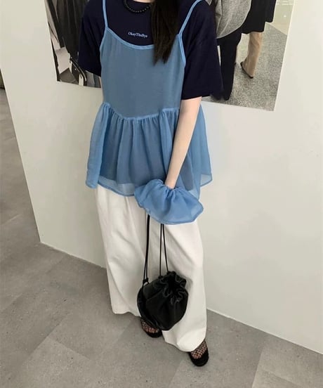 【予約販売】シアーキャミソール シュシュ付