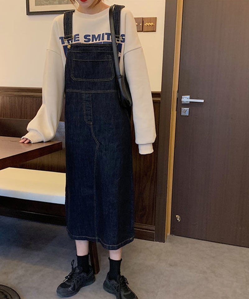 パドカレ✽デニムジャンパースカート 即納】デニム ジャンパースカート 21815−22 | KISHIKA