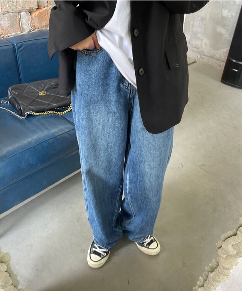 予約販売】ワイドストレートデニムパンツ SからXL | KISHIKA 予約販売】ワイドストレートデニムパンツ SからXL | KISHIKA