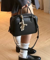 【予約販売】レザーボックスボストンバッグ