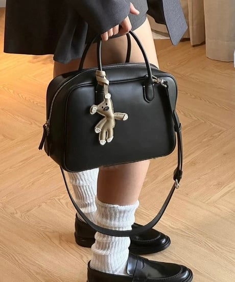 【予約販売】レザーボックスボストンバッグ