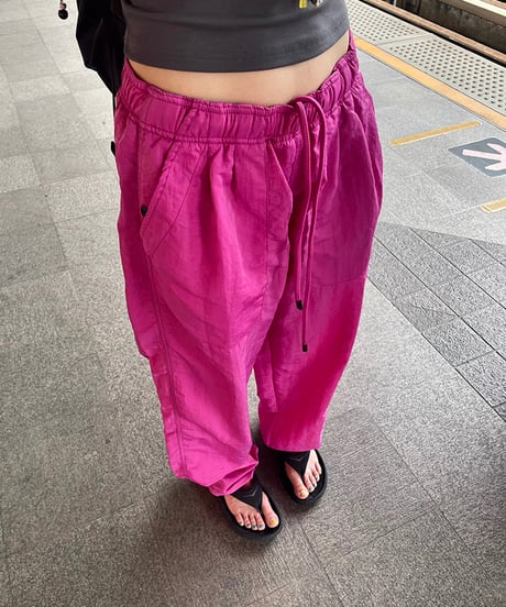 【予約販売】カラーイージーパンツ  #ピンク