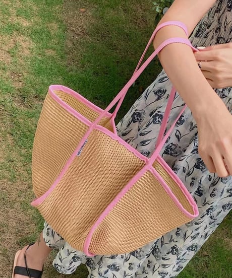 【予約販売】パイピングストロートートバッグ