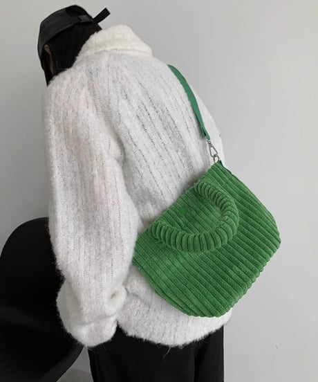 【予約販売】コーデュロイミニトートバッグ ショルダーストラップ付 ②