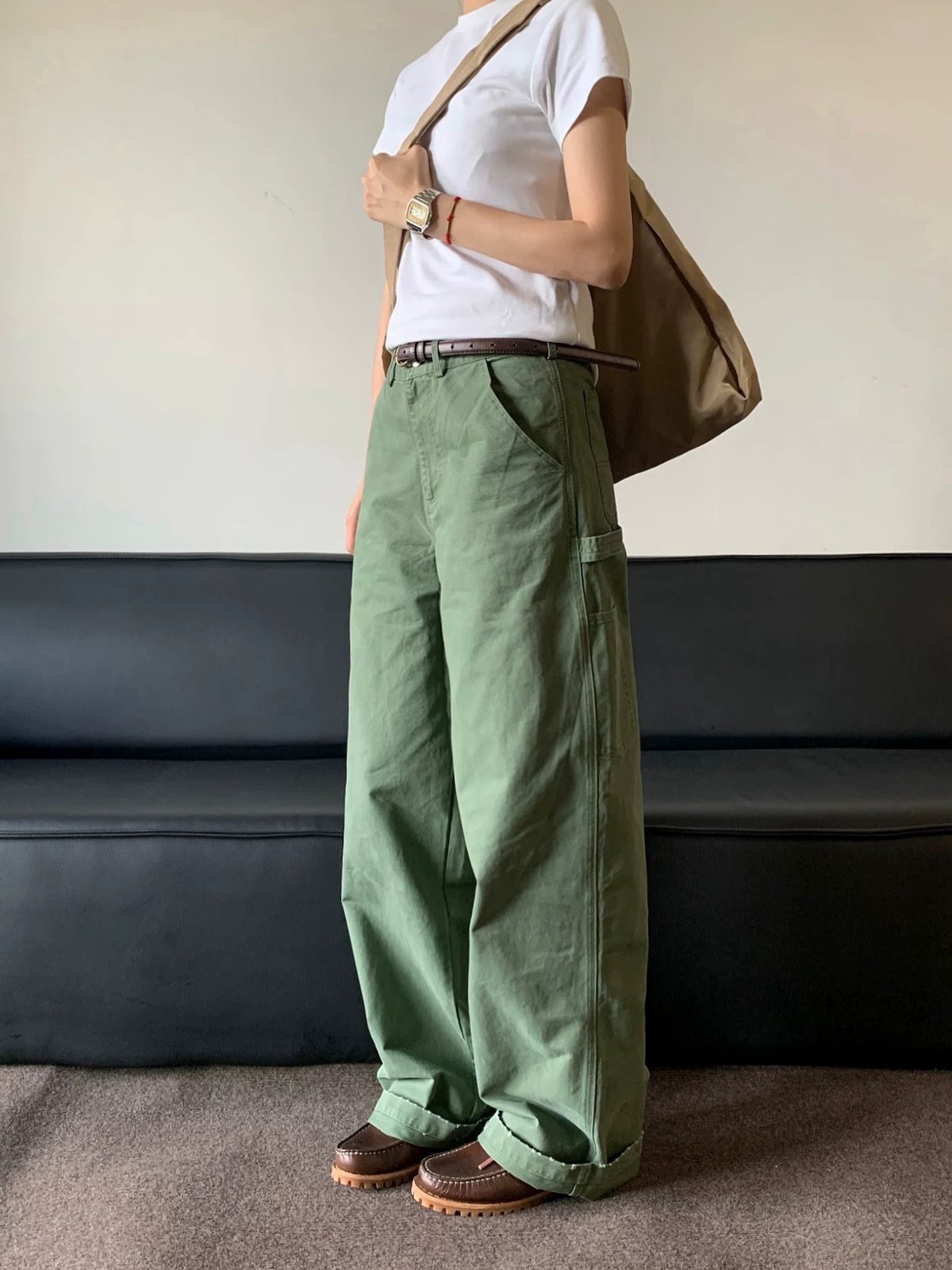 予約販売】ペインターワークパンツ ユニセックス #カーキ | KISHIKA