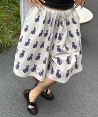 【予約販売】Catプリント キュロットパンツ