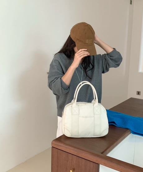 【予約販売】ナイロンラウンドミニボストンバッグ