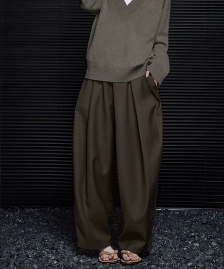 【予約販売】ドレープタックワイドイージースラックス