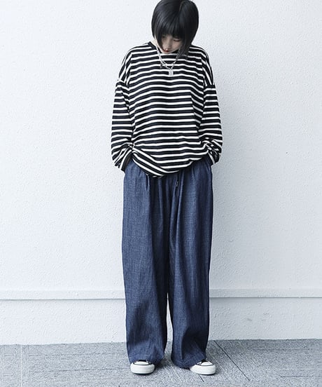 BLACK FRIDAY SALE【即納】ワイドライトデニムパンツ