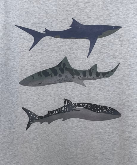 【予約販売】 oversizeシャークプリントTシャツ
