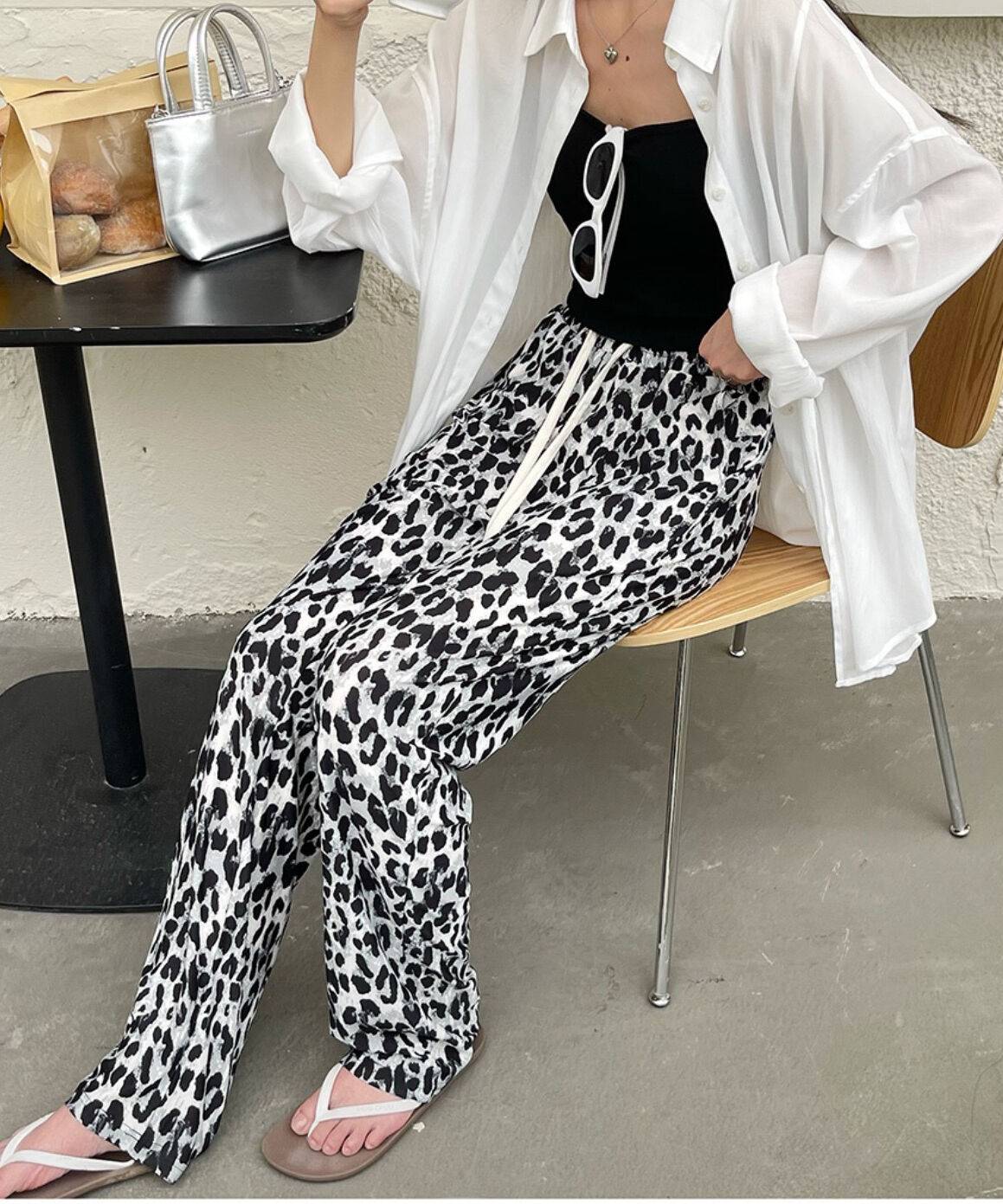 即納】レオパード柄イージーパンツ#グレー | KISHIKA