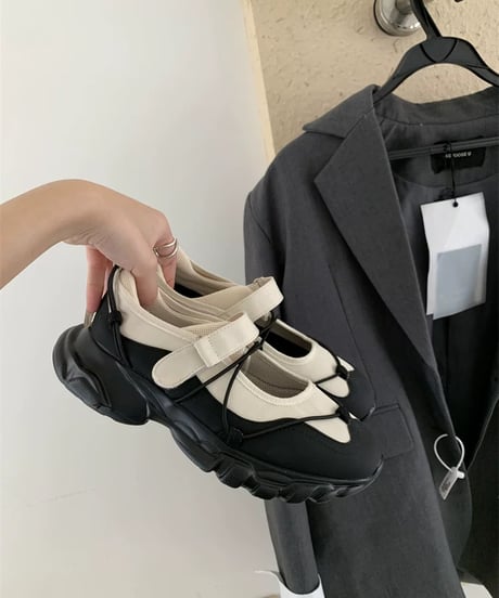 【予約販売】コードストラップスニーカー#アイボリー