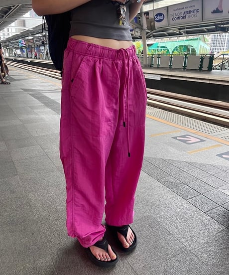 【予約販売】カラーイージーパンツ  #ピンク