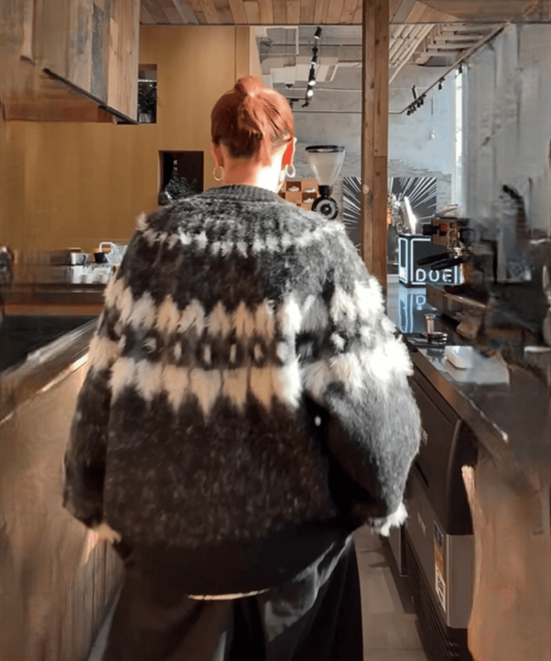 予約販売】アメリカンレトロ ジップアップモヘアニットカーディガン