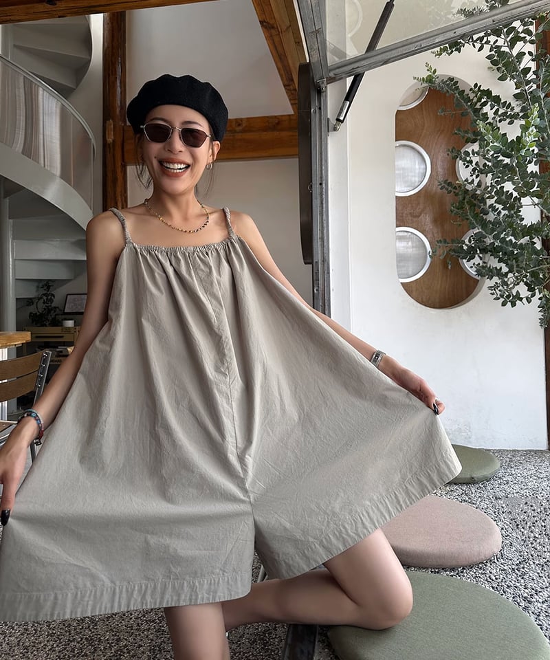 予約販売】オールインワンショートパンツ#グレージユ | KISHIKA