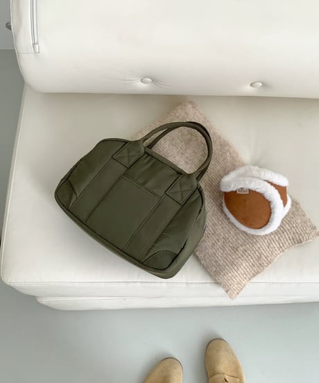 【予約販売】ナイロンラウンドミニボストンバッグ