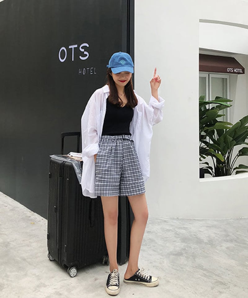 ｓｃａｉオーバーサイズブラウス SERACE】Oversize side cord sheer shirt / オーバーサイズ