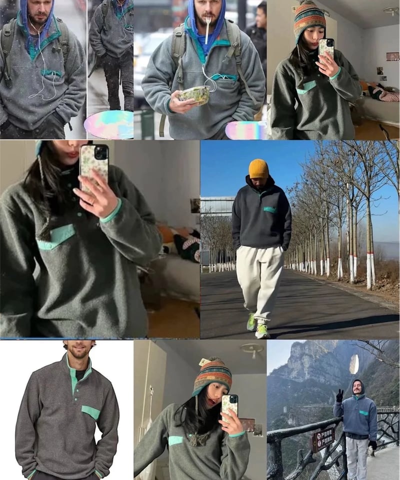 限定SALE【予約販売】スナップボタン ハイネック フリースプルオーバー 